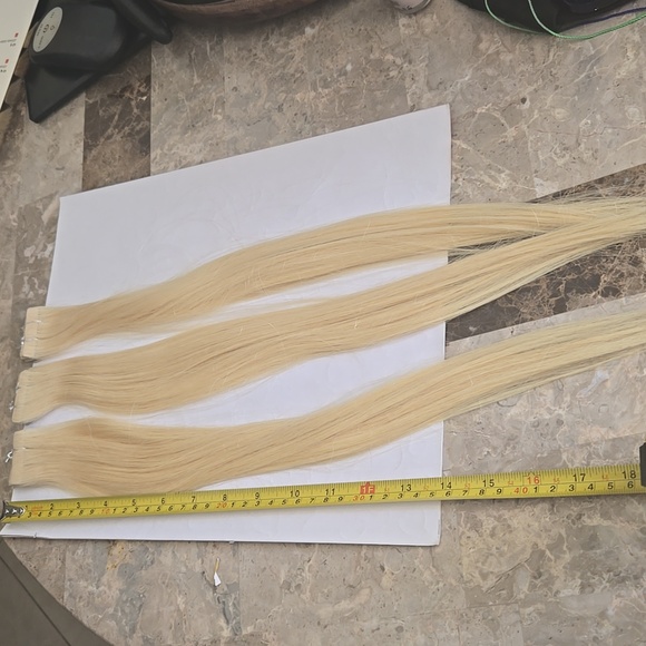 Tape Human Hair extension 18inches  light blonde 30piece - Picture 5 of 5